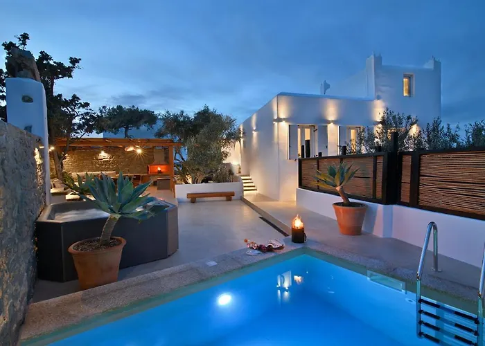 Villa Mykonos Heaven - Sea View & Outdoor Hot Tub